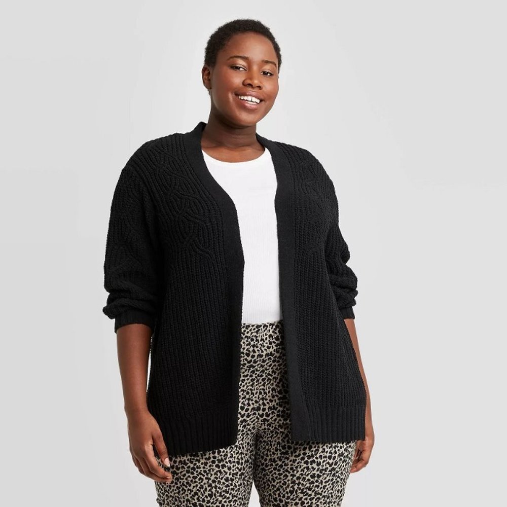 A.N.D. Chenille Open-Front Cardigan NWT L